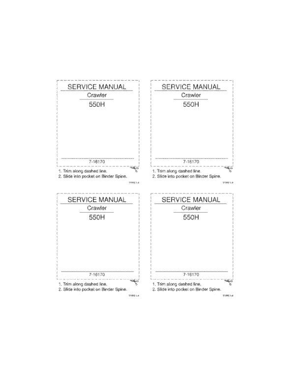 Case 550H Crawler Dozer Service Repair Manual 7-16170