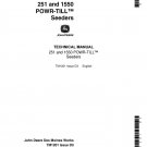 John Deere 251, 1550 Powr-Till Seeders Technical Service Repair Manual TM1201