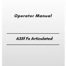 Volvo A35f Fs Articulated Hauler Operator Manual
