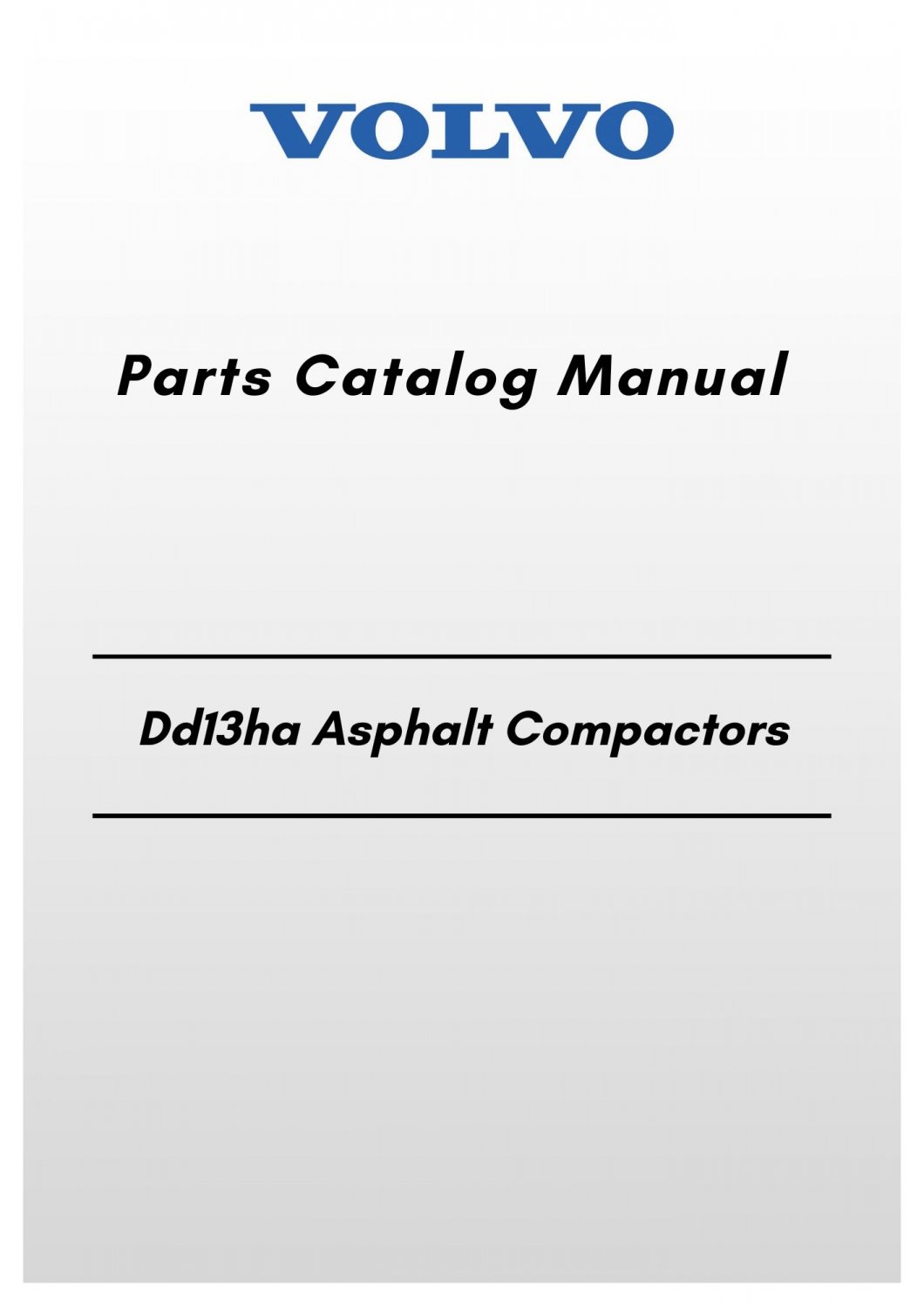 Volvo Dd90a Asphalt Compactors Service Repair Manual