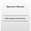 Volvo Ec20e Compactor Excavator Cex Operator Manual