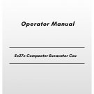 Volvo Ec27c Compactor Excavator Cex Operator Manual