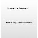 Volvo Ecr25d Compactor Excavator Cex Operator Manual