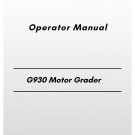 Volvo G930 Motor Grader Operator Manual