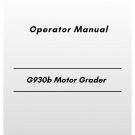 Volvo G930b Motor Grader Operator Manual