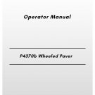 Volvo P4370b Wheeled Paver Operator Manual