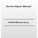 Volvo P4370d Wheeled Paver Service Repair Manual
