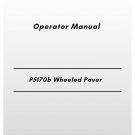 Volvo P5170b Wheeled Paver Operator Manual