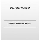 Volvo P5770c Wheeled Paver Operator Manual
