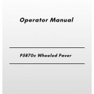 Volvo P5870c Wheeled Paver Operator Manual