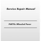 Volvo P6870c Wheeled Paver Service Repair Manual