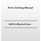 Volvo P6870c Wheeled Paver Parts Catalog Manual