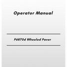 Volvo P6870d Wheeled Paver Operator Manual