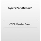 Volvo P7170 Wheeled Paver Operator Manual