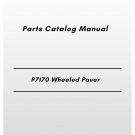 Volvo P7170 Wheeled Paver Parts Catalog Manual