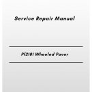 Volvo Pf2181 Wheeled Paver Service Repair Manual