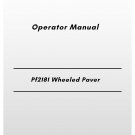 Volvo Pf2181 Wheeled Paver Operator Manual
