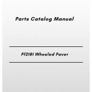 Volvo Pf2181 Wheeled Paver Parts Catalog Manual