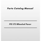 Volvo Pf3 172 Wheeled Paver Parts Catalog Manual