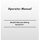 Volvo Mw500 Wheeled Milling Equipment Operator Manual