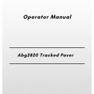 Volvo Abg2820 Tracked Paver Operator Manual