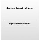 Volvo Abg8820 Tracked Paver Service Repair Manual