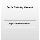 Volvo Abg8820 Tracked Paver Parts Catalog Manual