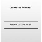 Volvo P2820d Tracked Paver Operator Manual