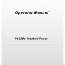 Volvo P6820c Tracked Paver Operator Manual