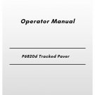 Volvo P6820d Tracked Paver Operator Manual
