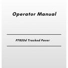 Volvo P7820d Tracked Paver Operator Manual
