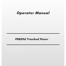 Volvo P8820d Tracked Paver Operator Manual