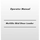 Volvo Mct135c Skid Steer Loader Operator Manual