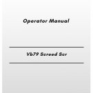 Volvo Vb79 Screed Scr Operator Manual