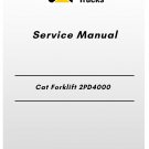 Cat Forklift 2PD4000 Service Manual