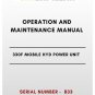 OPERATION AND MAINTENANCE MANUAL - (CAT) CATERPILLAR 330F MOBILE HYD POWER UNIT - S/N B33