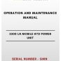 OPERATION AND MAINTENANCE MANUAL - (CAT) CATERPILLAR 330D LN MOBILE HYD POWER UNIT - S/N GMN