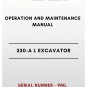 SCHEMATIC MANUAL - (CAT) CATERPILLAR 330-A L EXCAVATOR - S/N 9ML
