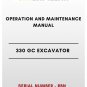 OPERATION AND MAINTENANCE MANUAL - (CAT) CATERPILLAR 330 GC EXCAVATOR - S/N RBN - PDF File