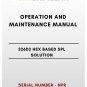 OPERATION AND MAINTENANCE MANUAL - (CAT) CATERPILLAR 326D2 HEX BASED SPL SOLUTION - S/N NPR