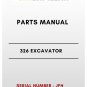 PARTS MANUAL - (CAT) CATERPILLAR 326 EXCAVATOR - S/N JFH - PDF File