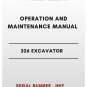 ELECTRICAL & HYDRAULIC SCHEMATIC MANUAL - (CAT) CATERPILLAR 326 EXCAVATOR - S/N HKP - PDF File