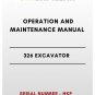 OPERATION AND MAINTENANCE MANUAL - (CAT) CATERPILLAR 326 EXCAVATOR - S/N HKP - PDF File