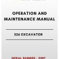 OPERATION AND MAINTENANCE MANUAL - (CAT) CATERPILLAR 326 EXCAVATOR - S/N GWP - PDF File