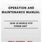 OPERATION AND MAINTENANCE MANUAL - (CAT) CATERPILLAR 324D LN MOBILE HYD POWER UNIT - S/N M4A
