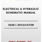 ELECTRICAL & HYDRAULIC SCHEMATIC MANUAL - (CAT) CATERPILLAR 324D L EXCAVATOR - S/N BYE