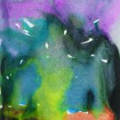 Original Abstract Watercolor Painting Art "The Old House" OOAK by 6 Year Old Child Artist Mila