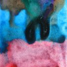 Original Abstract Watercolor Painting Art "Trees in the Fall" OOAK by 6 Year Old Child Artist Mila