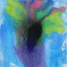 Original Abstract Watercolor Painting Art "The Plants in a Vase" OOAK 6 Year Old Child Artist Mila