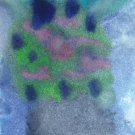 Original Abstract Watercolor Painting Art "Blue Berries" OOAK by 6 Year Old Child Artist Mila